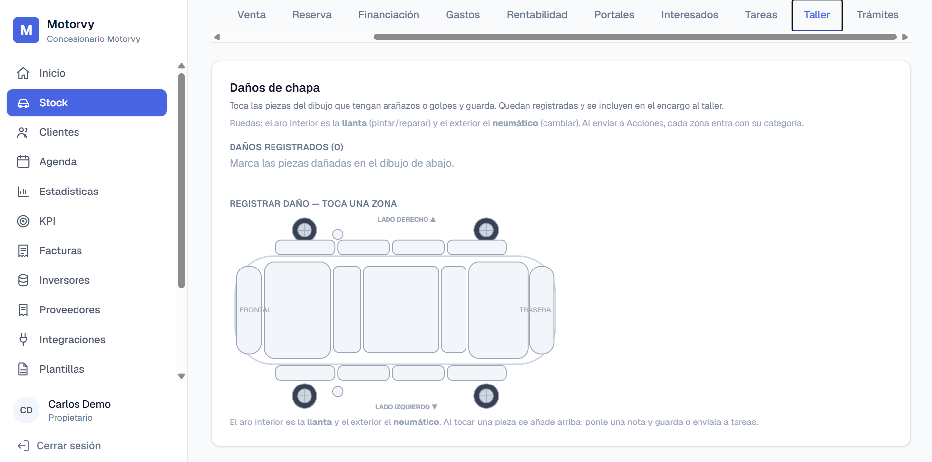Motorvy en acción